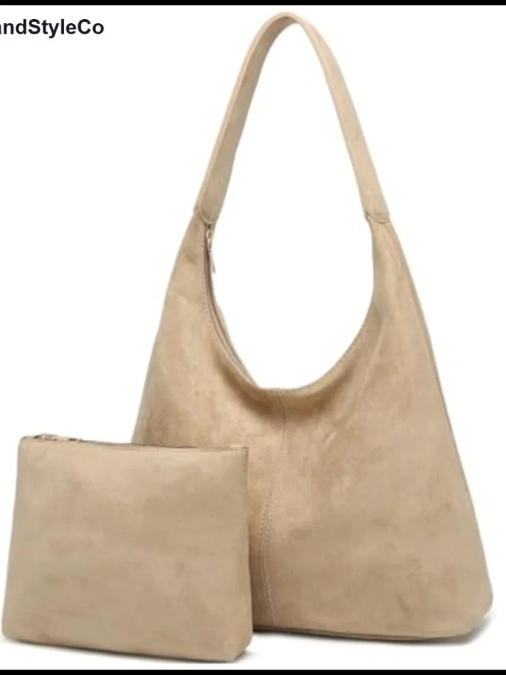 Slouchy Suede Hobo Bag Women Faux Suede Shoulder Tote Purse